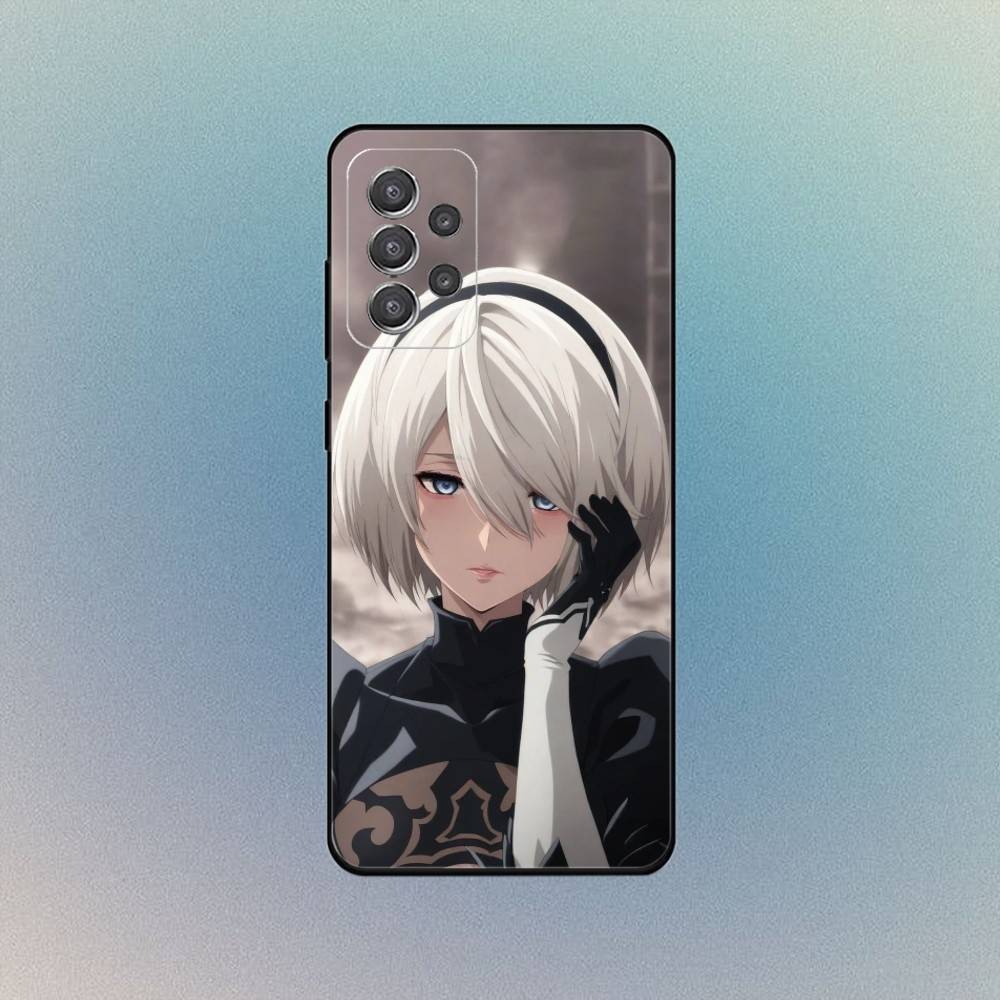 Ударопрочный чехол для телефона N-NieR Automata 2B для Samsung Galaxy S25, S24, S21, S22, S23, S30, с подставкой