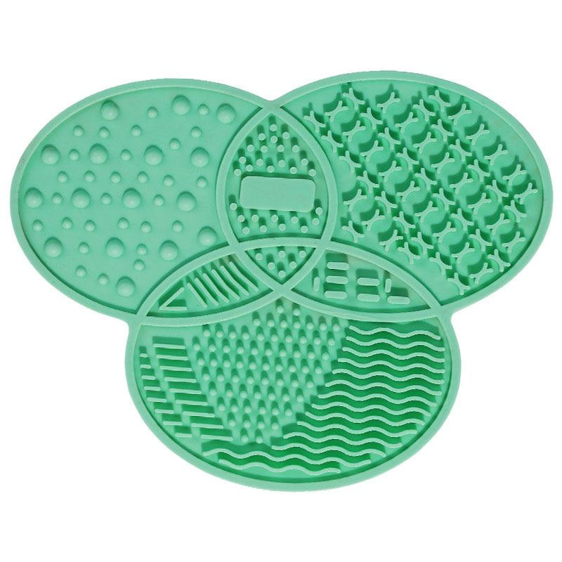 Silicon Makeup Brush Cleaning Mat Makeup Brush Cleaner Pad Cosmetic Portable Washing Tool Scrubber with Suction Cup