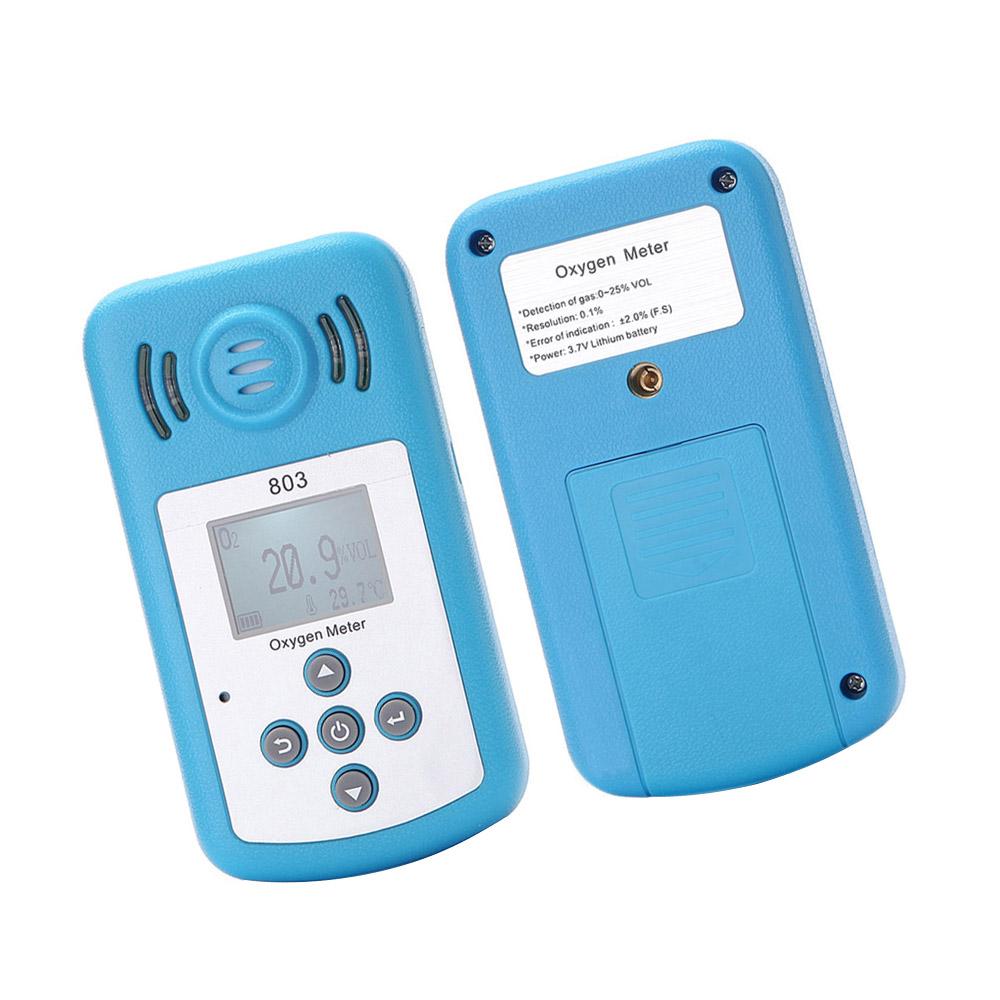 Oxygen Meter Portable Oxygen(O2) Concentration Detector with LCD Display and Sound light Alarm