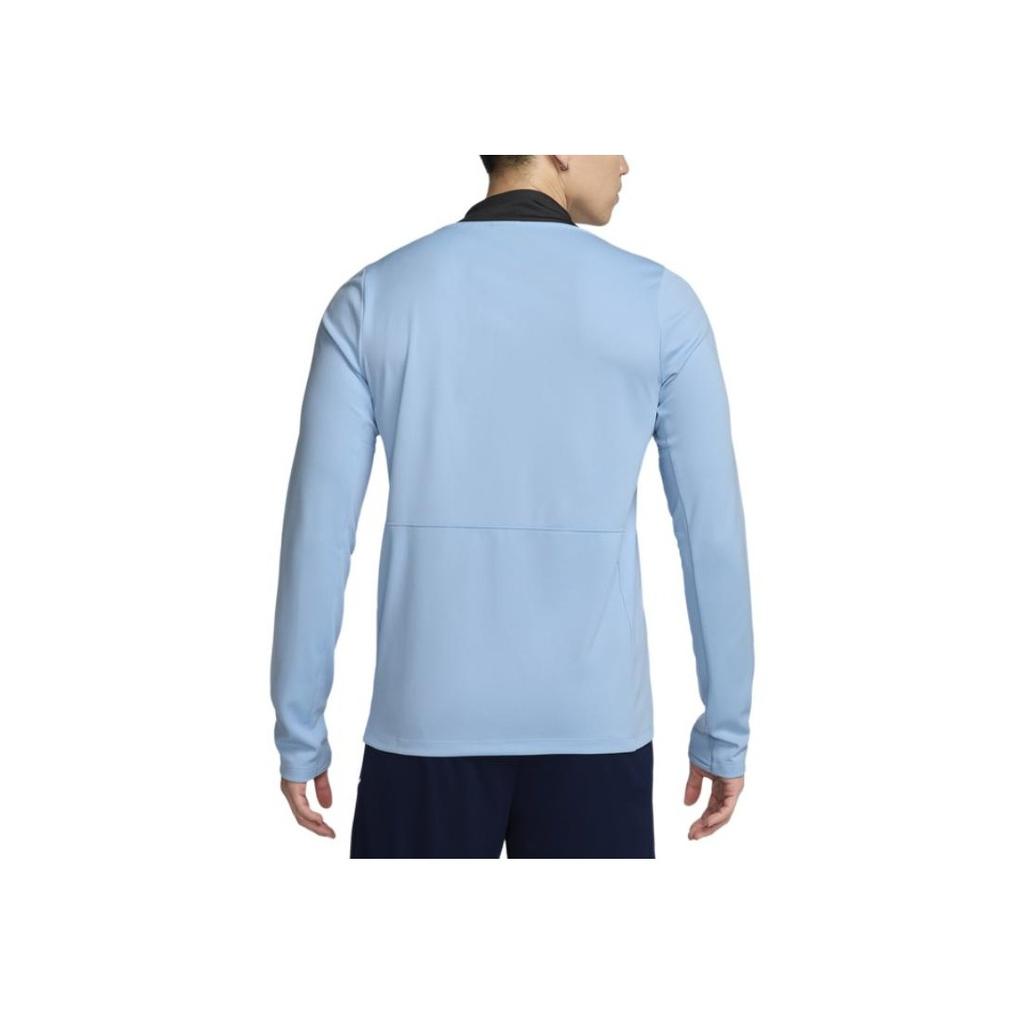 Nike Dri-Fit Шанхай Шэньхуа Дофамин Быстросохнущая Удобная Универсальная Футболка с Длинным Рукавом Мужские Топы Мысленно-синий Угольно-черный Кампусный-синий HM5725-436