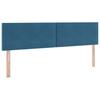 Storage Bed with Mattress Dark Blue 160 x 200 cm Velvet