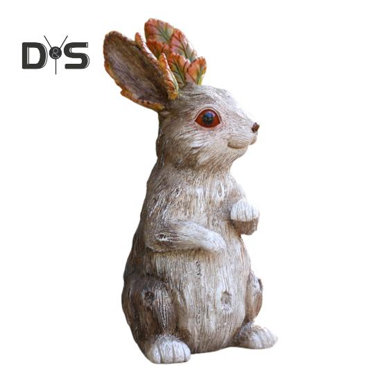 Садовый лист, фигурка животного, черепаха, сова, белка, кролик, лиса, птица, ёж, улитка, статуэтка, скульптура животного из смолы, украшение для двора, орнамент