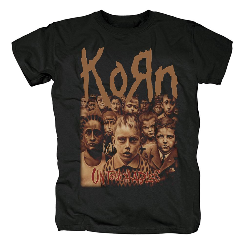 KORN Cohen Band Метал Рок Хэви Метал Панк Европейская и Американская Музыка Хлопок Мужская и Женская Футболка с Круглым Вырезом Свободного Кроя