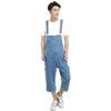 Men's Denim Overalls Large Size Strap Straight Pants Light Blue Jeans Men's Denim Shorts More Sizes 48 50