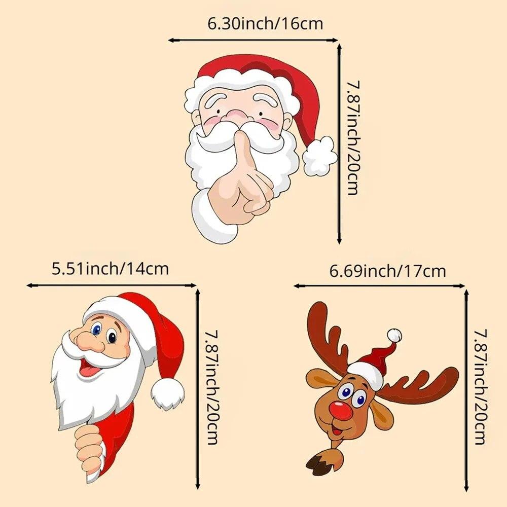 Christmas Car Rear Window Windshield Waving Wipers Self-adhesive Sticker Decal for Christmas Xmas Vehicle Auto Decor 1PC