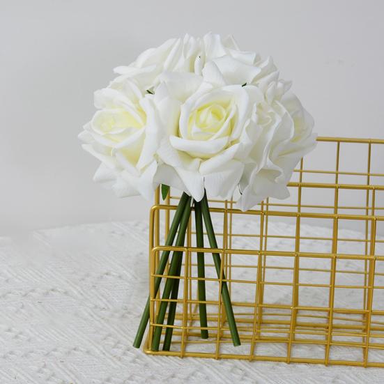 5Pcs/Set Artificial Rose Realistic Fake Flower Wedding Party Home Office Table Centerpiece