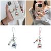 Stylish Beaded Fish Phone Chain Multifuntional Resin Accessory Keyring Decors Phone Strap for Fashion Enthusiasts