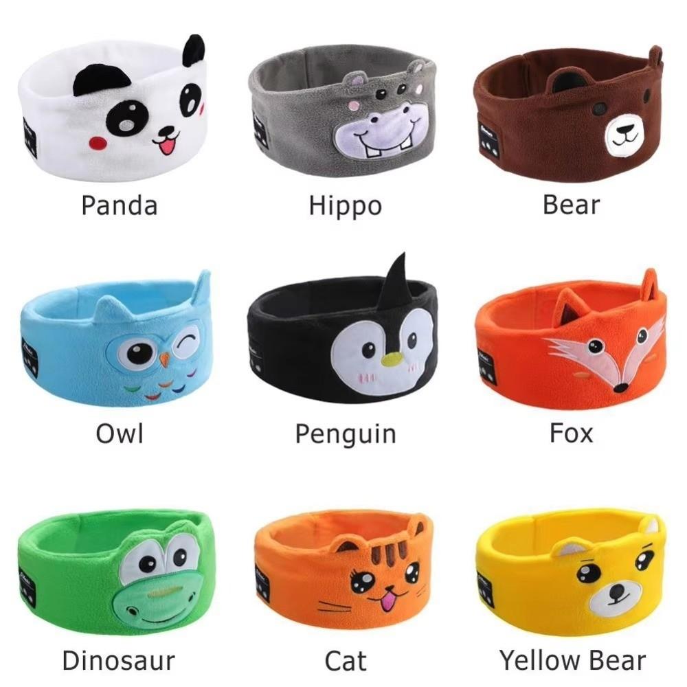 Thin Speakers Bluetooth Headphones Eye Mask Soft Plush Speakers Headband Not-in-Ear Design