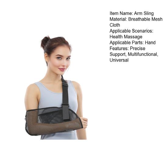 Breathable Arm Sling for Shoulder & Elbow Support Adjustable Forearm Immobilizers with Mesh Universal Left Right Strap