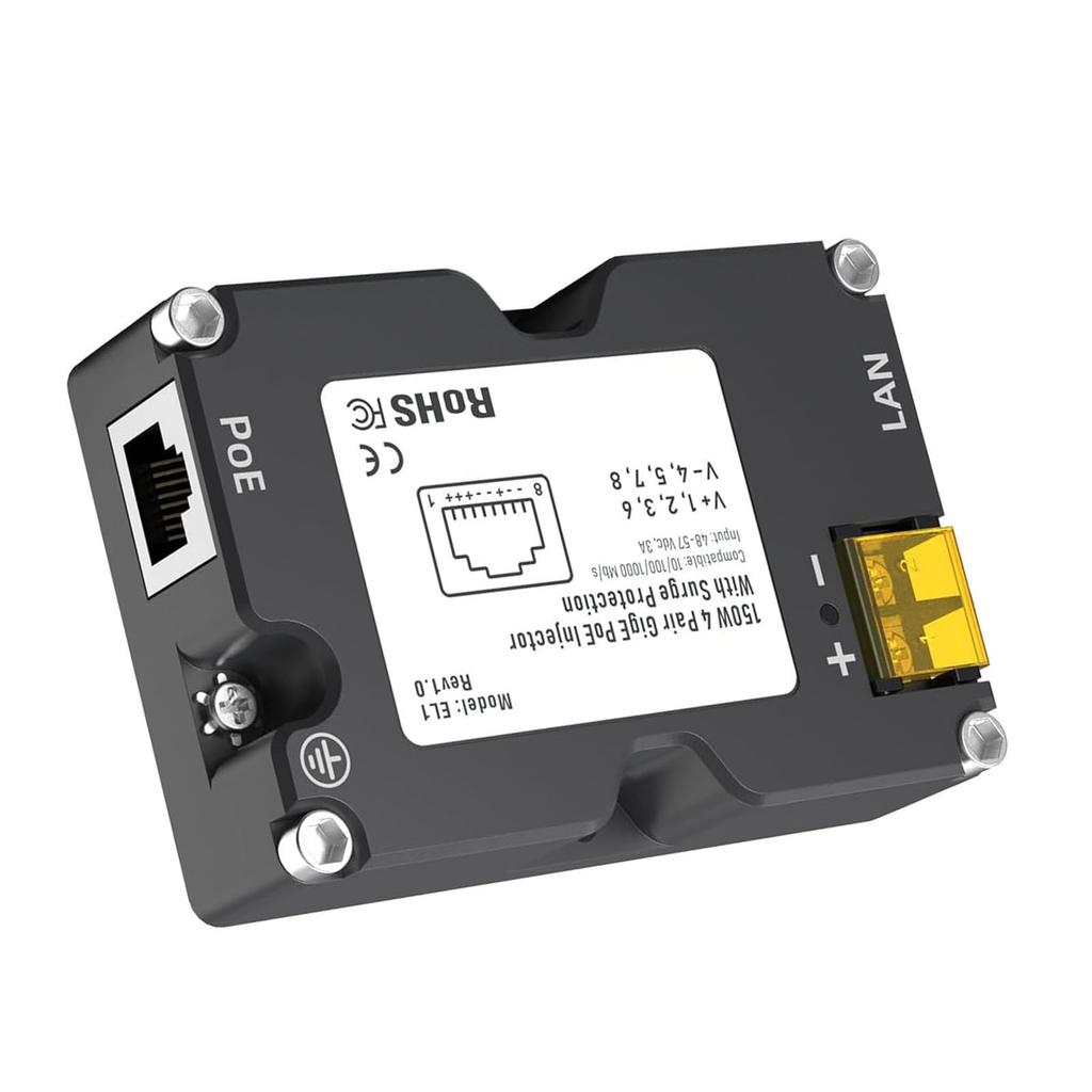 Инжектор PoE 150 Вт DC48?Инжектор питания через Ethernet 57 В 3 А и комплект адаптеров Dishy V2 - RJ45