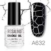 ROSALIND 12 Colors Cracked Nail Gel Varnish Hybrid Crackle Manicure Acrylic Art UV Gel Semi Permanent with Base Top Coat