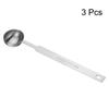 uxcell 3-Pack 1.5 tsp (12 tbsp 7.5 ml) TeaspoonTablespoon, 430 Stainless Steel, Single Measuring Spoon, Small Square Bowl, Long Handle Measuring Scoop