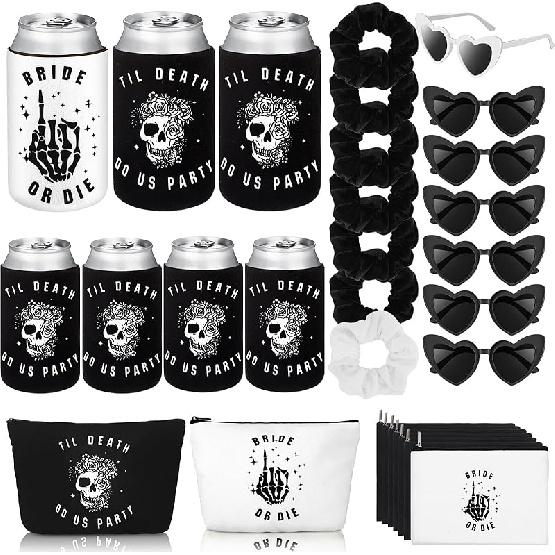 Norme Bride or Die Декор для девичника До самой смерти Вечеринка Подарочный набор с резинками для волос Косметичка Солнцезащитные очки