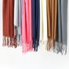 70*200 Cm Autumn And Winter New Women'S Cashmere Scarf Solid Color Imitation Cashmere Pulling Scarf Thick Embroidery Cashmere Shawl