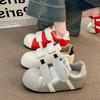 Red Retro Velcro Versatile Platform Agande Training Shoes Women's New Autumn Non-slip Lightweight Board Shoes