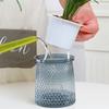 Mini Self Watering Flower Pot Fish Tank Transparent Plastic Plant Pots Self Watering Planter Pot Vase For Home Decoration