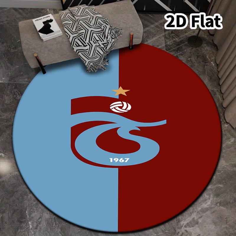 Trabzonspor Round Area Rug Carpet Rug For Living Room Bedroom Sofa Playroom Decor Nonslip Floor Mat