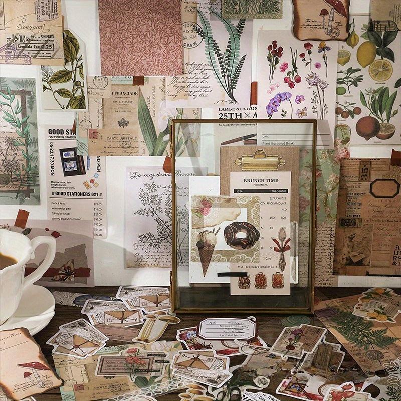 1PC Long Night Book Series Material Pack Creative Retro Ins Style Notebook Material Paper Notebook Collage Material Card Paper