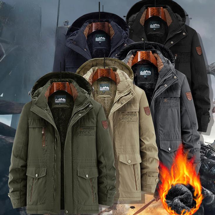 6XL Plus бархатная толстая стеганая куртка мужская зимняя свободная куртка большого размера для пап среднего возраста, устойчивая к холоду теплая стеганая куртка