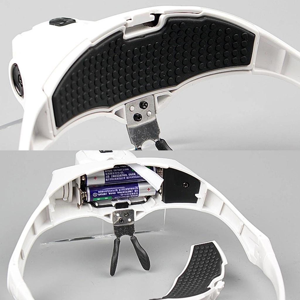 Увеличительное стекло с повязкой на голову со светодиодной подсветкой, увеличительное стекло с креплением на голову без помощи рук с 5 линзами для близкого расстояния, часов, ювелирных изделий, штампа