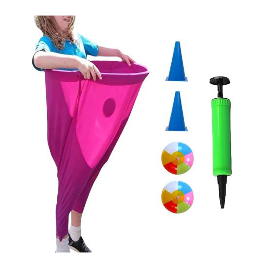 Бабушкины штаны Набор для садовой игры Гигантская игра для вечеринки на открытом воздухе с прыгучими мячами и конусами-маркерами Веселая семейная встреча Игра для взрослых во дворе для групп