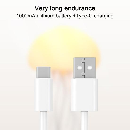 Ночной светильник с голосовым управлением в виде медузы и танцующими ножками, мягкое свечение, перезаряжаемый