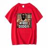 Бесплатная футболка Diddy Freediddy P Рэпер Винтажная стирка Унисекс Дизайнерская одежда Мода Графический Универсальный Стильный Эластичные Топы
