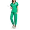 Ladies' Two-piece Set Short Sleeved Solid Color Pocket Top Pants Work Clothes Two-Piece Set