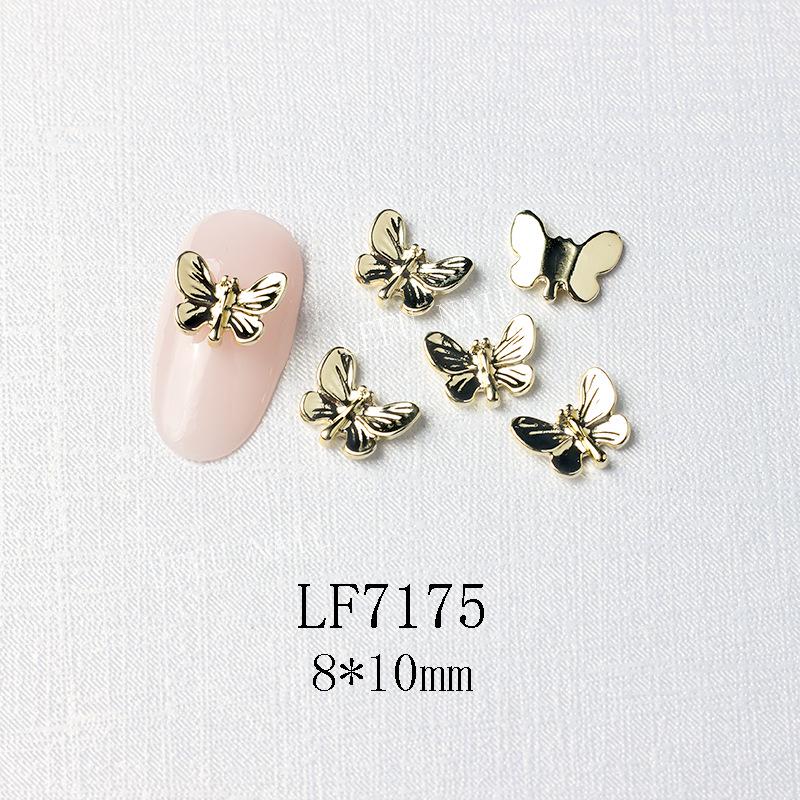3D Metal Butterfly Nail Art Decorations with Mini Rhinestones