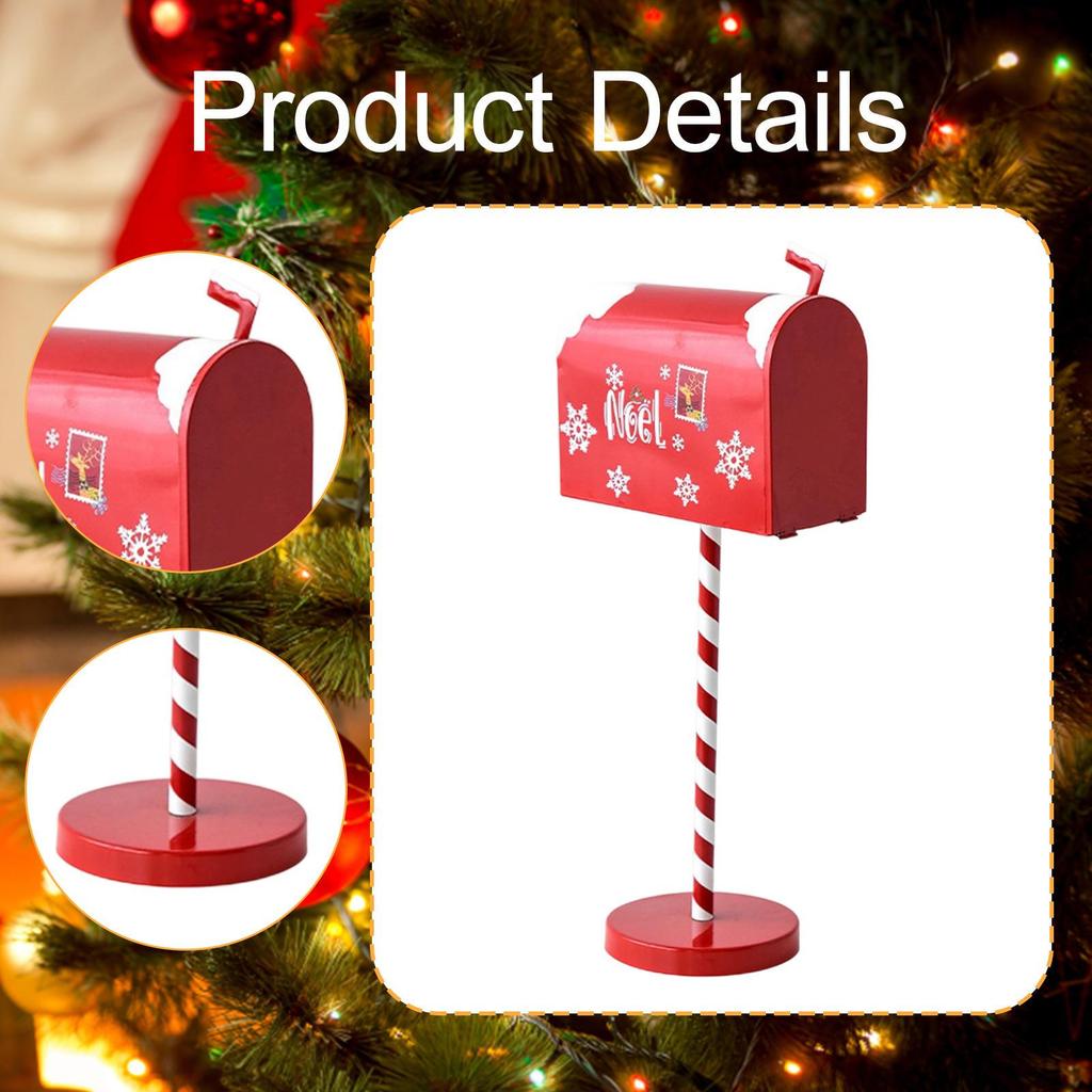 Рождественский почтовый ящик Легко установить Металлический Декоративный Прочный Декор Рождественский Ящик для писем для