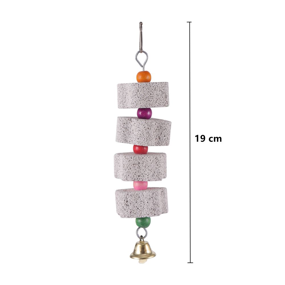 Home Pet Supplies Tearing Bird Chew Toy Hanging Block Chewing Mineral Parrot Grinding Stone