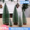 6-15CM Mini Christmas Tree Stick White Cedar Desktop Small Christmas Tree Decor Winter Snow Ornament Trees for Party Home Party