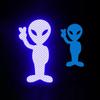 1 шт. Автомобильная наклейка Personality Alien Peace Высокоотражающие виниловые наклейки для мотоциклов АксессуарыНаклейки для декора автомобиля