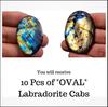 10 шт. натуральный лабрадорит глубокого цвета, овальный кабошон высшего качества, свободный драгоценный камень