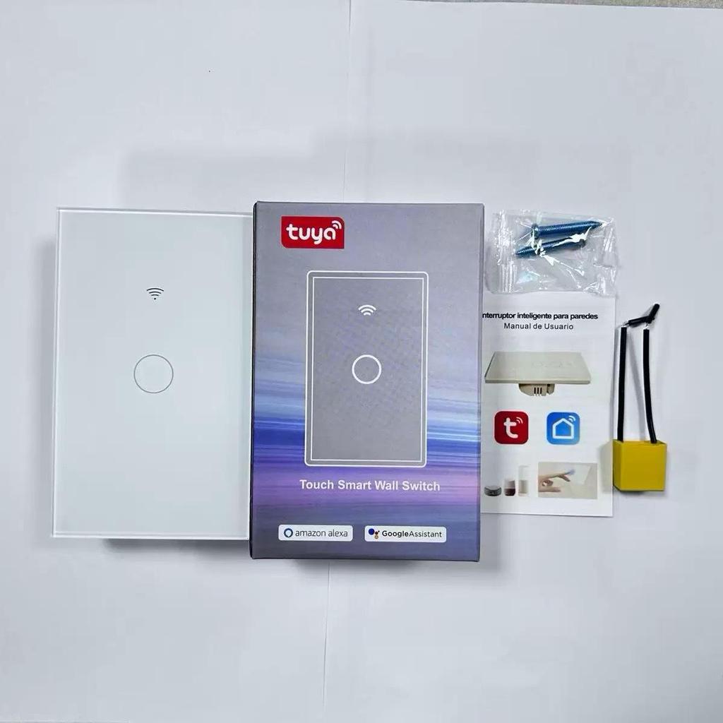 Graffiti Умный WiFi Сенсорный Настенный Выключатель TUYA - Одиночная Панель с Голосовым Управлением и Таймером