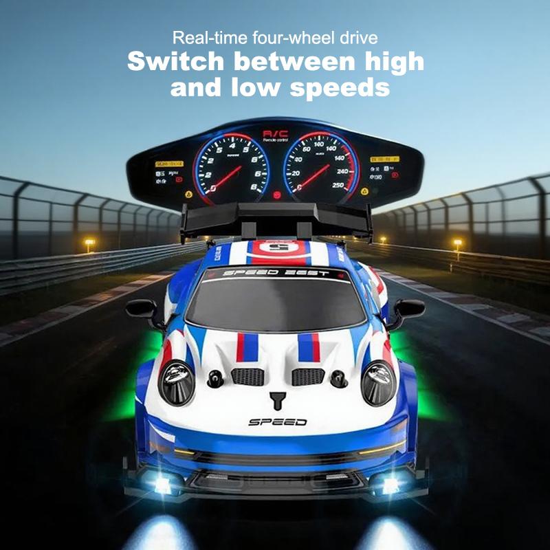 1/24 Scale Remote Control Drift Car 4WD Racing Vehicle High Speed LED Lights Kids Toys Multiplayer Game Gifts For Boys