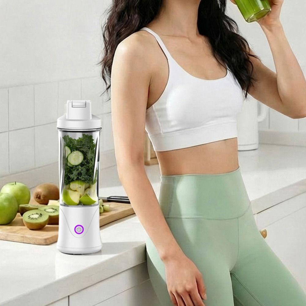 450ML Capacity Mini Blender Cup USB Charging Fruit Extractor Cup Food Processing