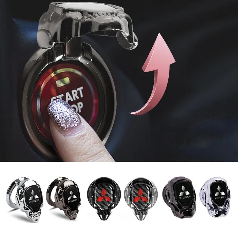 Car Engine Ignition Switch Button Cover Sticker for Mitsubishi Lancer 9 10 ASX L200 Colt Pajero Outlander Eclipse Accessories