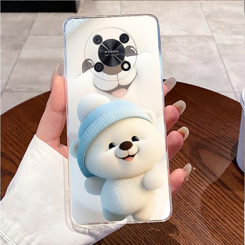 Чехол для Huawei novaY90 nova Y90 Корпус CTR-LX2 LX1 LX3 Чехол Прозрачный Мягкий Силикон ТПУ Роскошный Сердце Заяц Смешной Чехол для Телефона