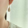 Grace Hollow Out Filligree Vine Tree of Life Teardrop Hook Drop Dangle Earrings For Women Girls Brass Gold Color Jewelry Aros
