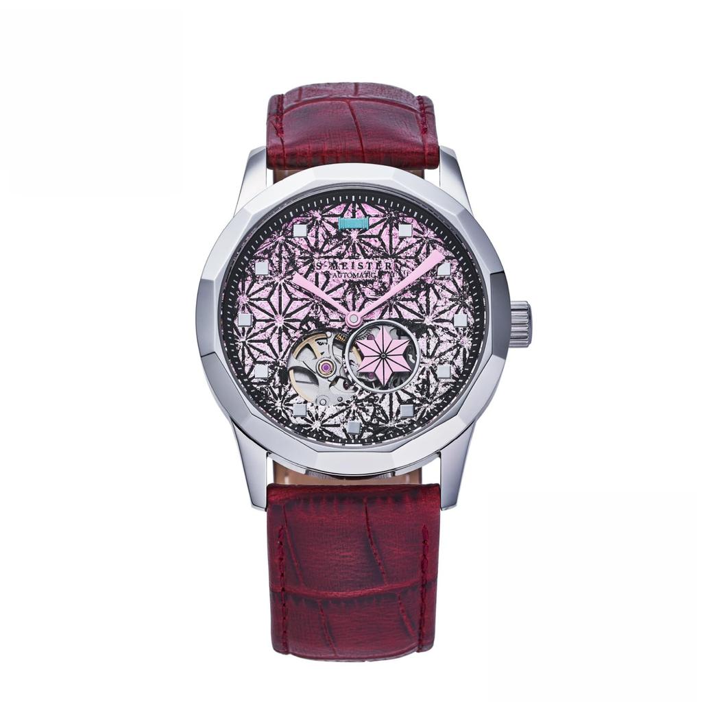 GARRACK Демон Kimetsu no Yaiba Коллаборация Камадо Незуко 5 АТМ Водостойкие Минеральное Стекло Розовый Унисекс Часы Убийцы, Модель, Автоматические, Устойчивые, Стекло, Циферблат,