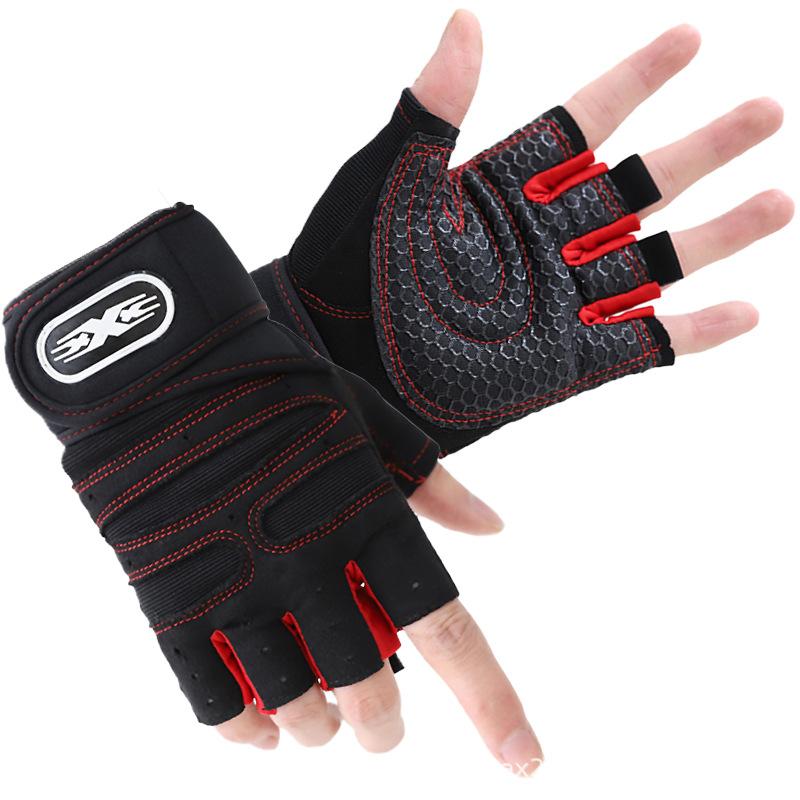 Dumbbell Gloves for Men Women Weightlifting Crossfit Bodybuilding Workout Sport Gym Training Gloves Non-slip Wrist Protector