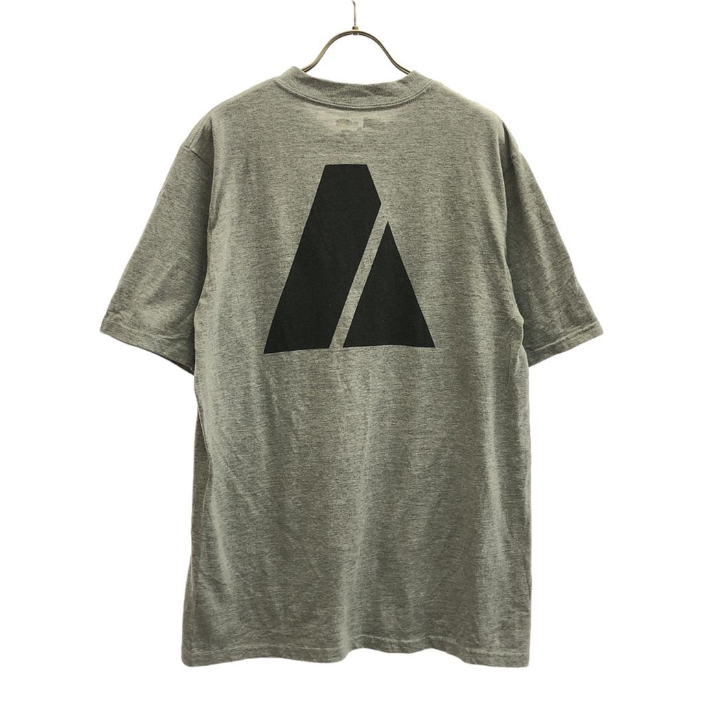 SOFFE ARMY Print Pattern Short Sleeve T-shirt M Gray Back Print Men's Used