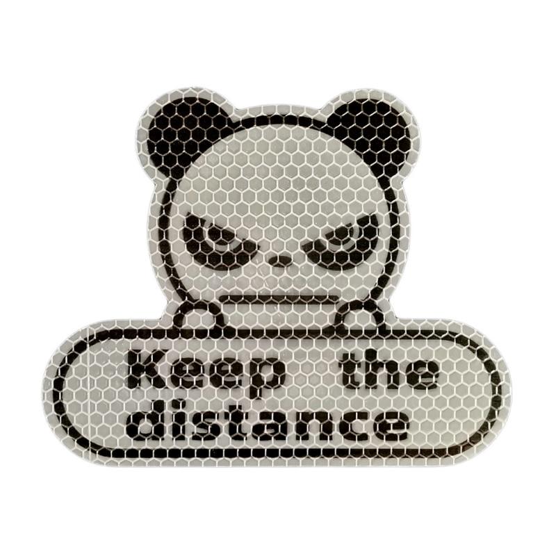 Креативные светоотражающие наклейки Angry Panda Keep the Distance, наклейка на окно автомобиля, наклейка на окно автомобиля, наклейки для украшения кузова автомобиля, наклейка