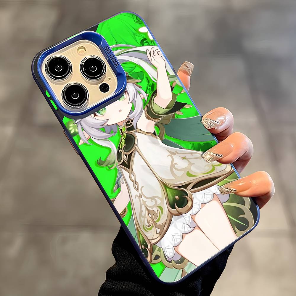 Чехол для телефона Нахида Genshin Impact Для IPhone 17 16 15 14 13 12 11 Plus Pro Max Разноцветный Лазерный Аврора Ударопрочный Чехол Funda