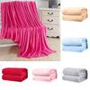 Polyester Soft Warm Solid Color Blanket Sleep Cover Rug for Home Bedroom Bedding