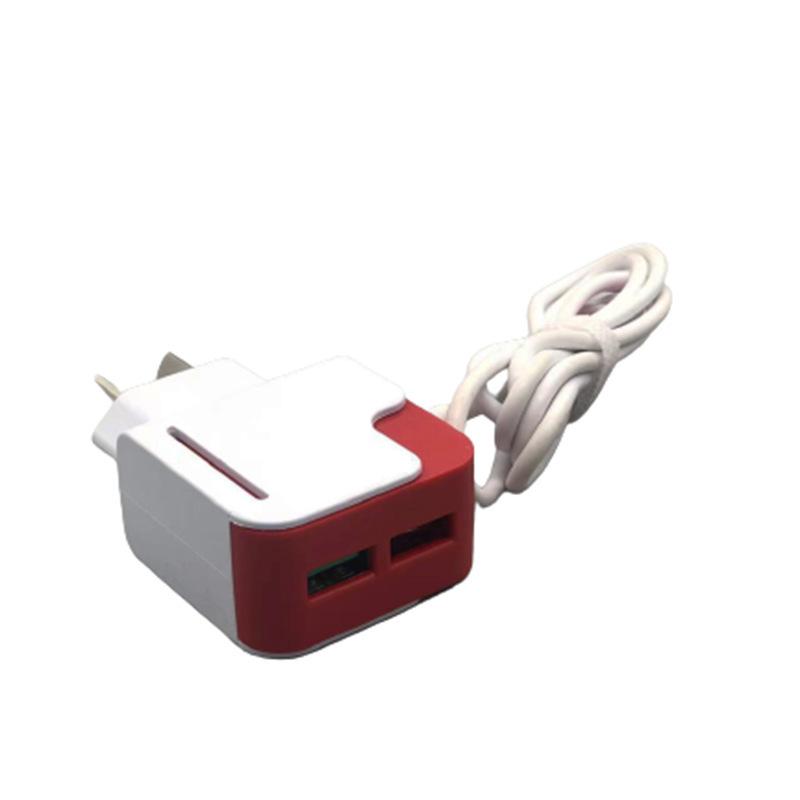 Универсальное красно-белое USB-зарядное устройство для мобильного телефона, европейский стандарт, беспроводная, многофункциональная вилка для прямой зарядки