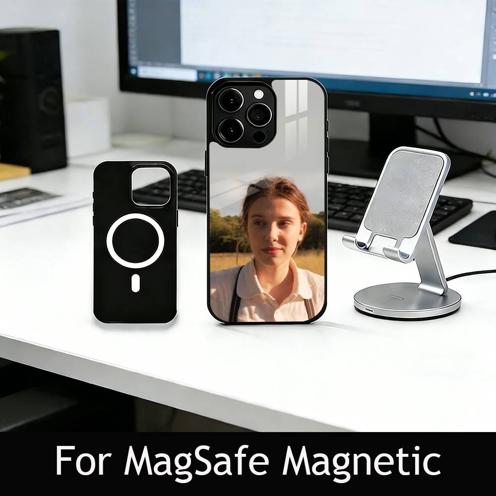 M-Millie B-Brown Actor Phone Case For iPhone17,16,15,14,13,12,11 Plus,Pro Magnetic For Magsafe Wireless Charging