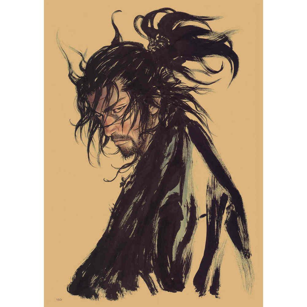 Ретро-постер из крафт-бумаги «Vagabond» от Такэхико Иноуэ – Японское аниме, настенное искусство для декора бара или кафе