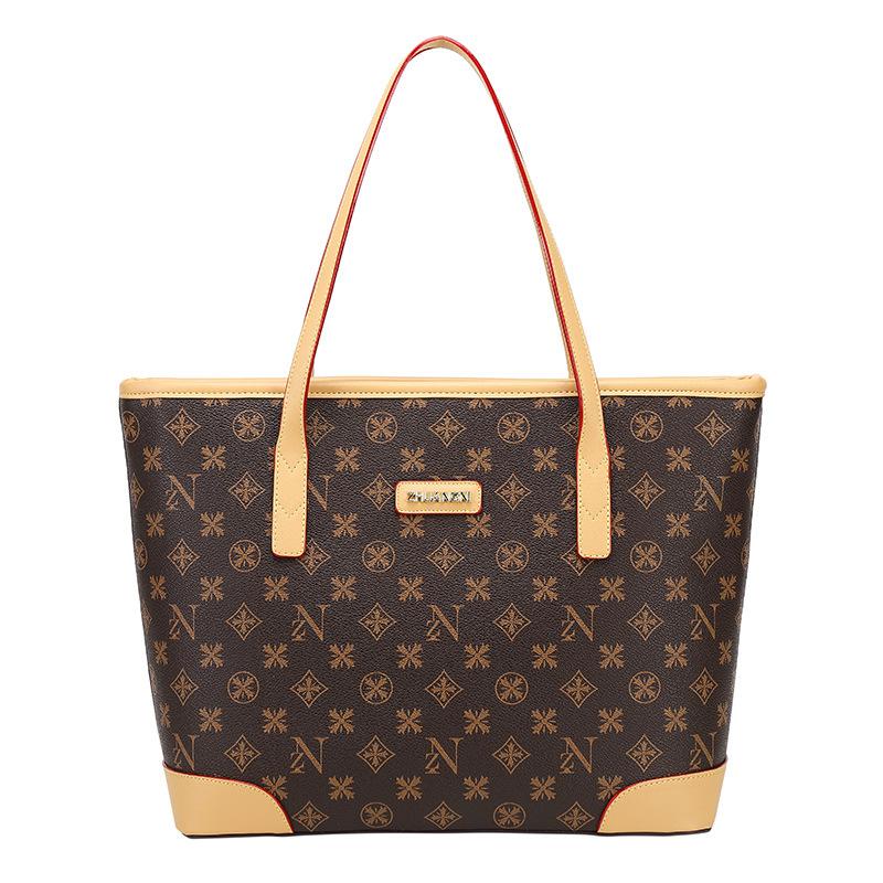 Стильная винтажная сумка на одно плечо, сумка-тоут на год, сумка-тоут для поездок на работу, простая сумка с принтом, большая вместимость для женщин